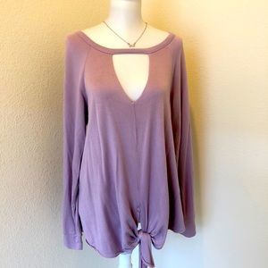 Plunge Neck Blouse. Small